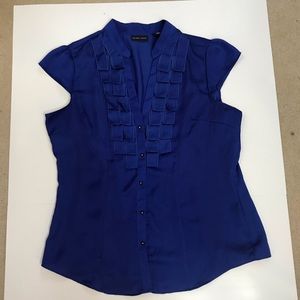 Royal Blue Button Up Blouse